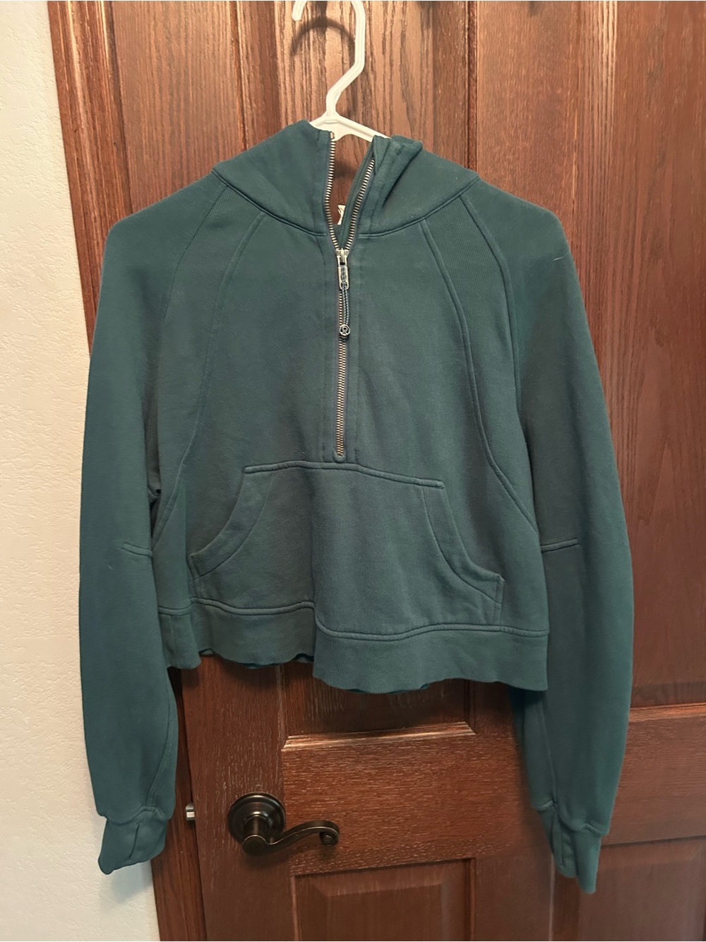 lululemon athletica Teal Half-Zip Hoodie Sweater